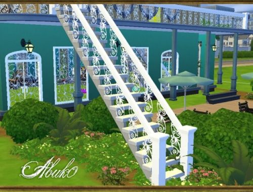 Baserria Iron: Railing, Fence and Gate at Abuk0 Sims4