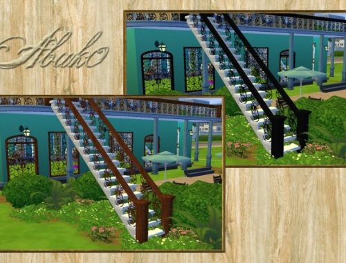 Baserria Iron: Railing, Fence and Gate at Abuk0 Sims4