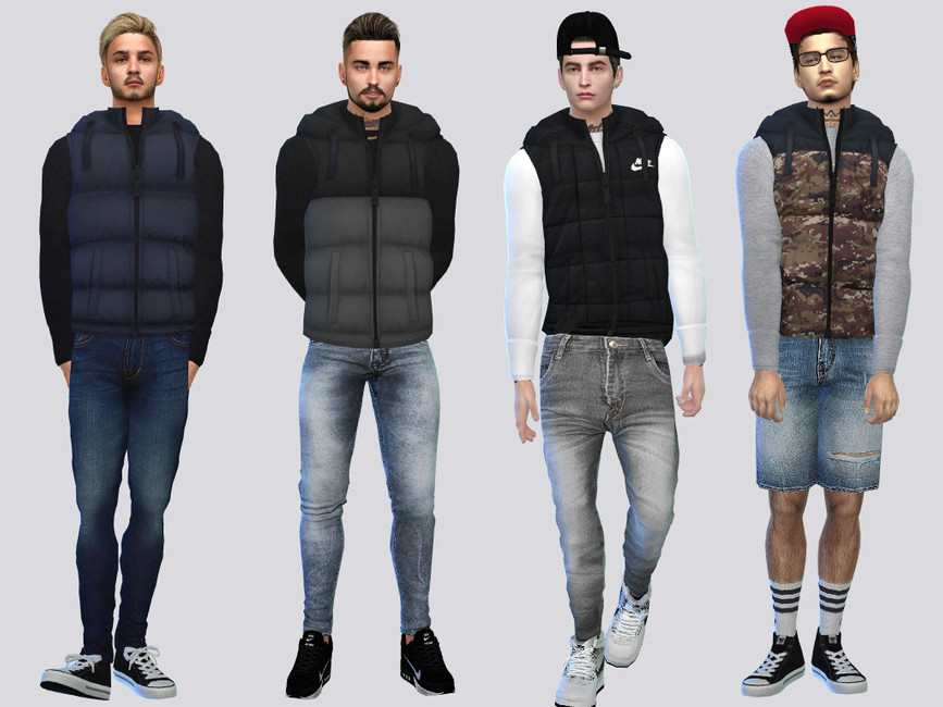 Battalion Vest Hoodie - The Sims 4 Catalog