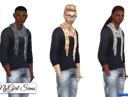 Accessory Plaid Scarf at NyGirl Sims