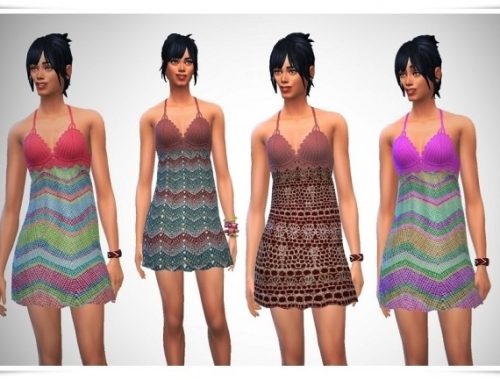 Beach Crochet Short Dress at Birksches Sims Blog