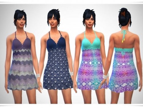 Beach Crochet Short Dress at Birksches Sims Blog