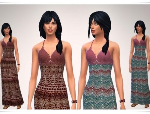 Beach Crocket Long Dress at Birksche’s SimModels