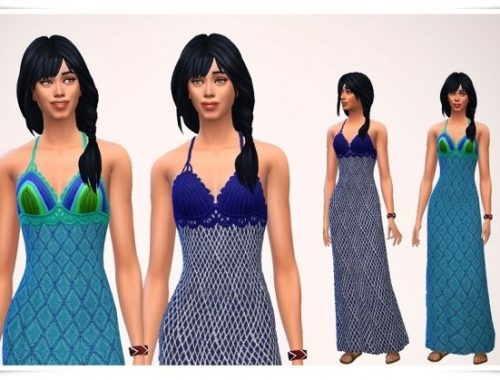 Beach Crocket Long Dress at Birksche’s SimModels