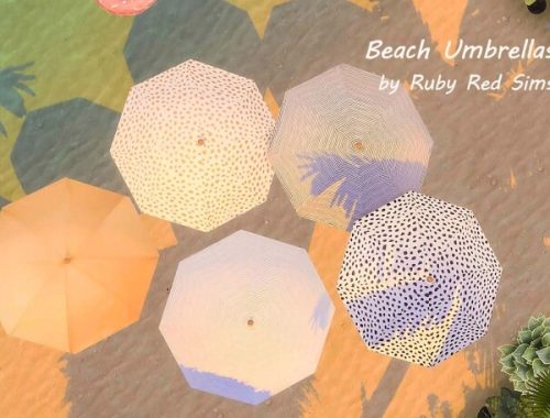 Beach Umbrella and Chairs at Ruby’s Home Design