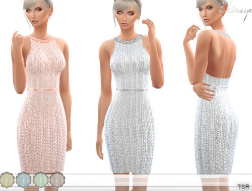 Beaded Halter Neck Dress