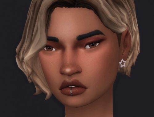 BECKY simple short wavy bob with ombré colors at Candy Sims 4