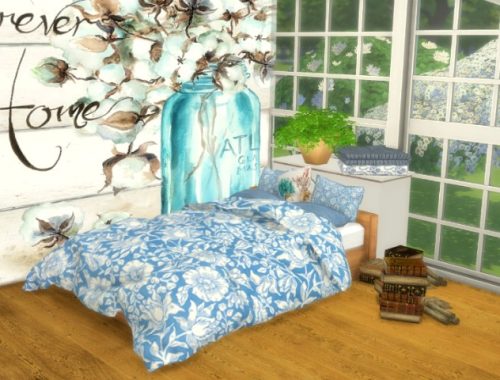 Bed, Bedding & Pillows by Oldbox at All 4 Sims