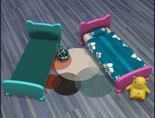 Bed frame Mr. Wuff & Mrs. Miau Toddler at CappusSims4You
