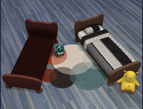 Bed frame Mr. Wuff & Mrs. Miau Toddler at CappusSims4You