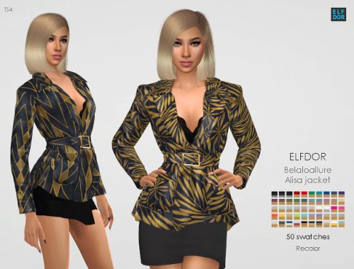 Belaloallure Alisa Jacket RC at Elfdor Sims