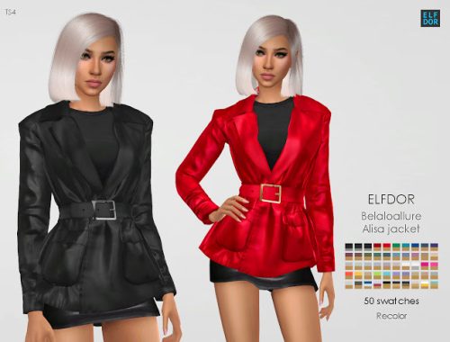 Belaloallure Alisa Jacket RC at Elfdor Sims
