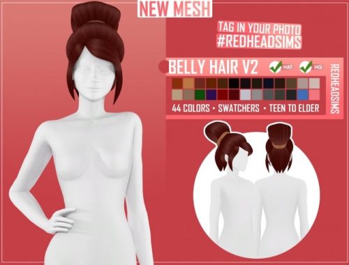 BELLY HAIR by Thiago Mitchell at REDHEADSIMS
