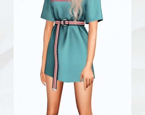Belted T-Shirt Dress at Gorilla