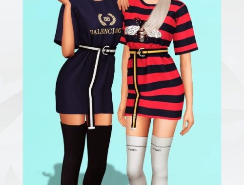 Belted T-Shirt Dress at Gorilla