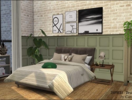 Benali Penthouse bedroom paintings & chair at DOMICILE Design TS4