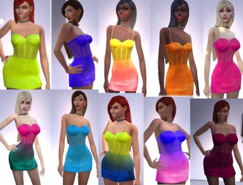 Betcha Dress Neon Recolor - Mesh needed