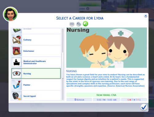 Nursing Career for your Sims~ Night Shift Schedule!