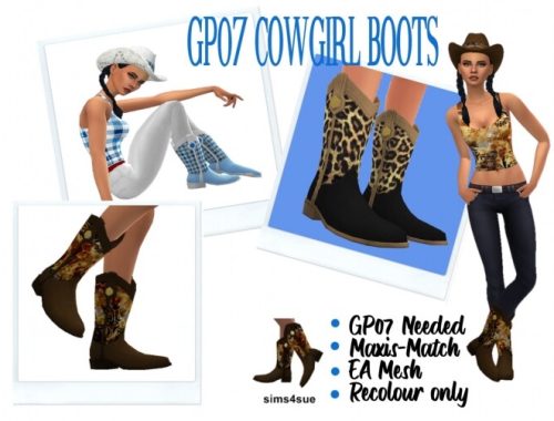 BG COWGIRL BOOTS at Sims4Sue