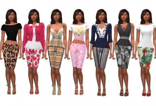 BG DENIM BERMUDA SHORTS at Sims4Sue