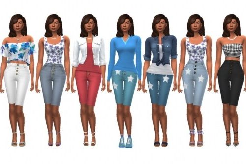 BG DENIM BERMUDA SHORTS at Sims4Sue