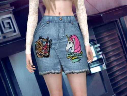 BG Denim Skirt at Jenni Sims