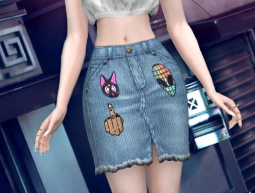 BG Denim Skirt at Jenni Sims