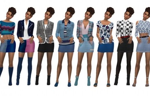BG DENIM SKIRT at Sims4Sue