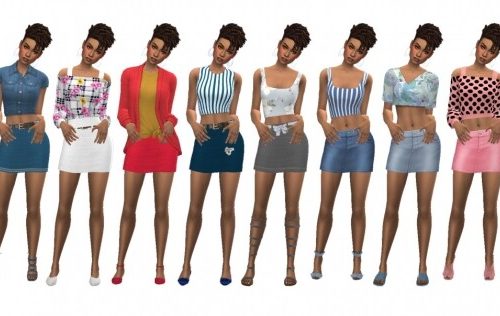 BG DENIM SKIRT at Sims4Sue