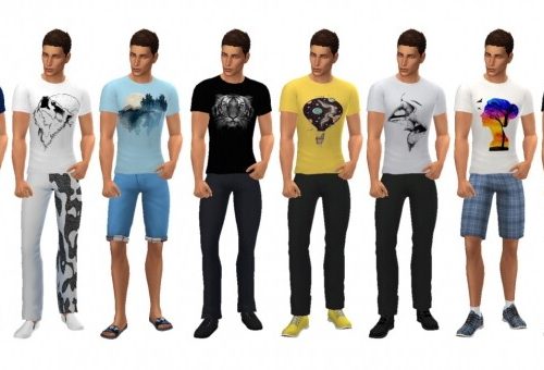 BG GRAPHIC TEE M at Sims4Sue