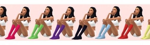 BG KNEE HIGH SOCKS at Sims4Sue