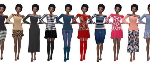 BG OFF-SHOULDER SWEATER at Sims4Sue