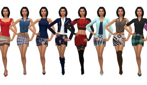 BG SHORT SKATER SKIRT at Sims4Sue