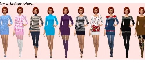 BG SWEATER DRESS at Sims4Sue