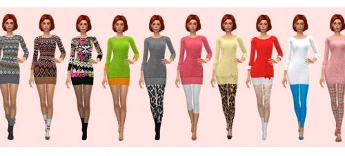 BG SWEATER DRESS at Sims4Sue