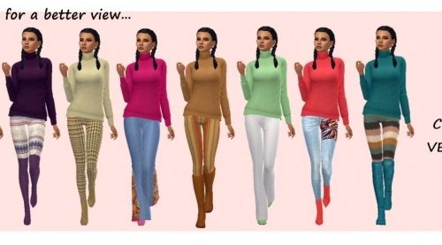 BG TURTLENECK SWEATER 1 WOOL VERSION at Sims4Sue