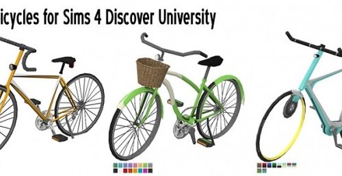 Bicycles for Discover University by Sandy at Around the Sims 4
