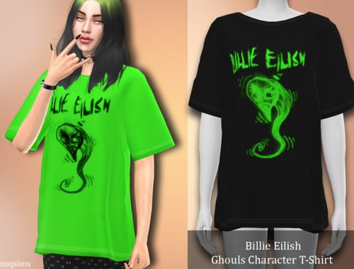 Billie Eilish Ghouls Character T-Shirt (MESH NEEDED)