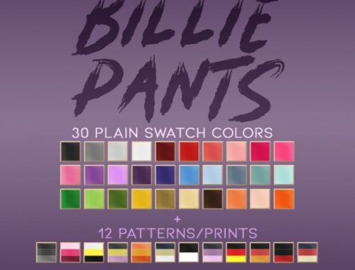 BILLIE OUTFIT: oversized top + pants at Candy Sims 4