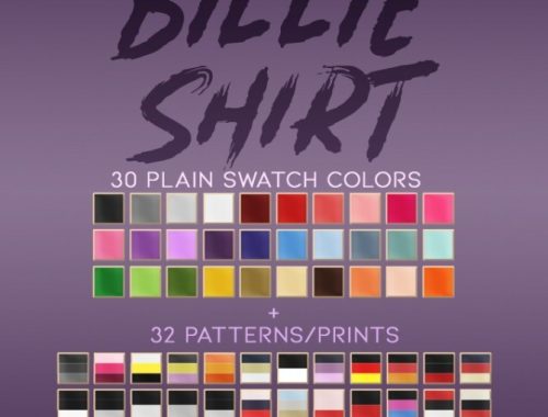 BILLIE OUTFIT: oversized top + pants at Candy Sims 4