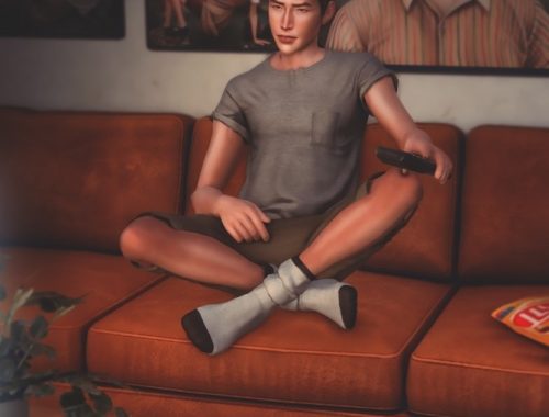 Binge-watching TV Poses at Katverse
