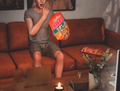Binge-watching TV Poses at Katverse