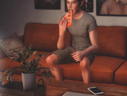 Binge-watching TV Poses at Katverse