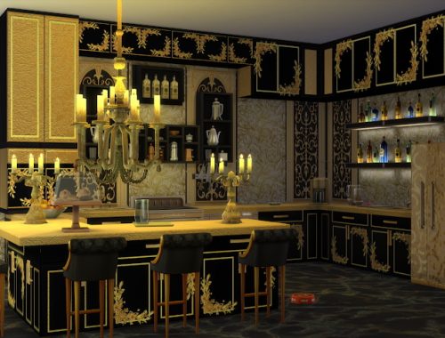 Black & Golden Kitchen at Anna Quinn Stories