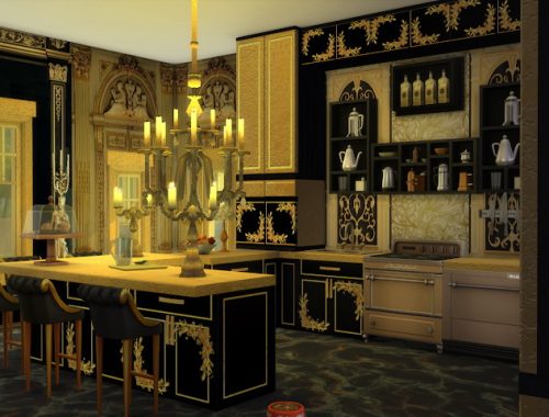Black & Golden Kitchen at Anna Quinn Stories