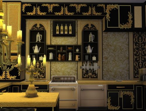 Black & Golden Kitchen at Anna Quinn Stories