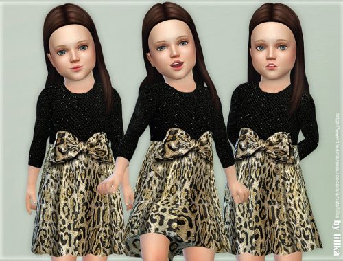 Black Leopard Print Dress