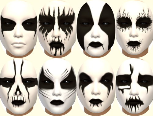 black metal face paint