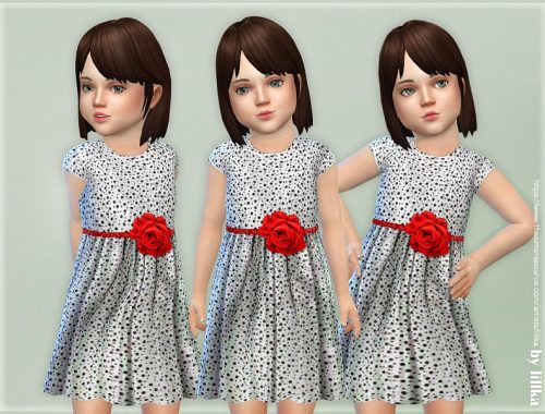 Black Rosette Dress