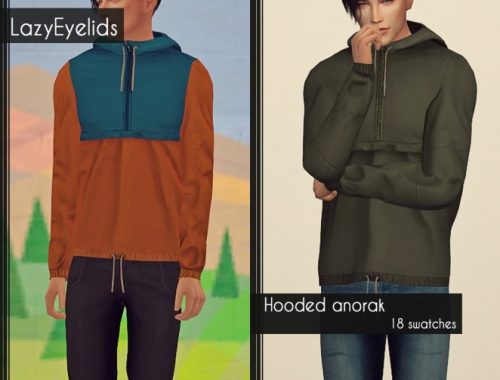 Blazer, ripped knees skinnies, hooded anorak & sweater at LazyEyelids